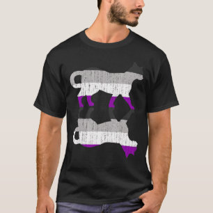 LGbt Ace Pride Asexuality Flag Tierkatze Queen T-Shirt