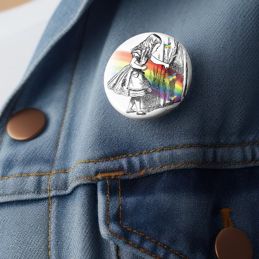 LGBT-Alice im Wunderland Vintag Button