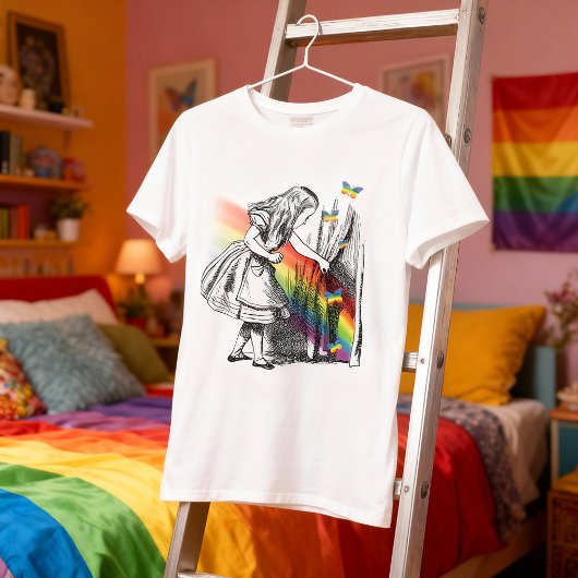 LGBT-Alice im Wunderland Vintag T-Shirt