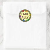 LGBT Ally Baubles Round Aufkleber (Tasche)