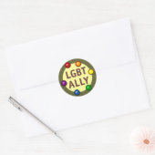 LGBT Ally Baubles Round Aufkleber (Umschlag)