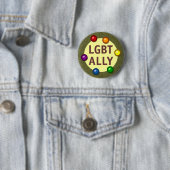 LGBT Ally Baubles Round Button (Beispiel)