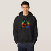 LGBT Ally Cat Be Kind Gay Rainbow LGBTQ Flag Gay Hoodie (Vorne ganz)