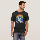 LGBT Ally Cat Be Kind Gay Rainbow  LGBTQ  Idea 9 T-Shirt (Vorne ganz)