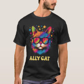 LGBT Ally Cat Be Kind Gay Rainbow LGBTQ T-Shirt (Vorderseite)