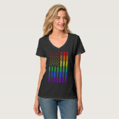 Lgbt American Flag Pride Rainbow Gay Lesbian Bi Tr T-Shirt (Vorderseite Vollansicht)