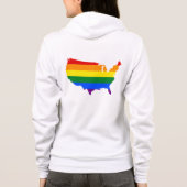 LGBT American pride map Hoodie (Rückseite)