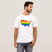 LGBT American Pristmap T - Shirt (Vorne ganz)