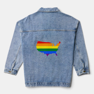 LGBT American Stolpermap Jeansjacke