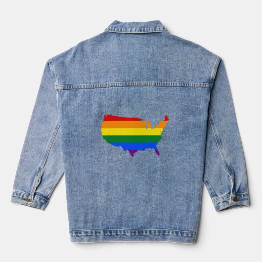 LGBT American Stolpermap Jeansjacke (Rückseite)