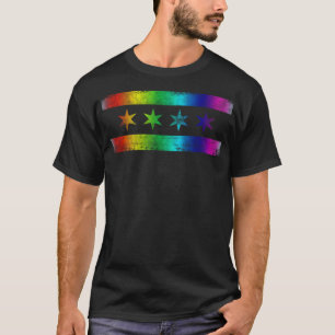 LGBT-Apparel (1) Gay Pride der Chicagoer Flagge  T-Shirt