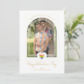 LGBT Arch Effect Pride Heart Happy Valentine's Day Save The Date (Stehend Vorderseite)
