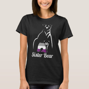 LGbt Asexual Sister Bear Ace Prilag Flag T-Shirt