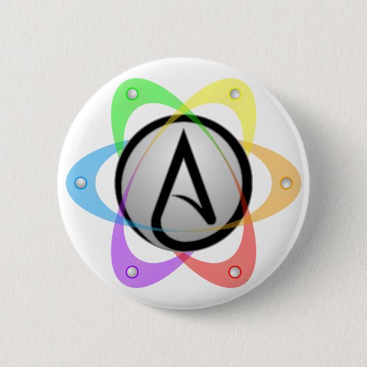 LGBT atheistisches Atom Symbol.png Button (Vorderseite)
