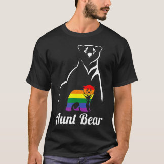 LGBT Aunt Bear Gay Pride Lesbian Rainbow vintage  T-Shirt