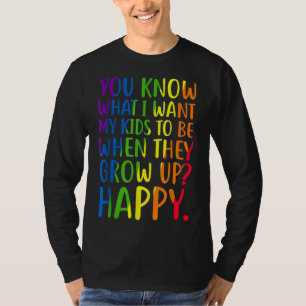 LGBT Awareness Eltern Mama Vater Gay Pride Rainbow T-Shirt