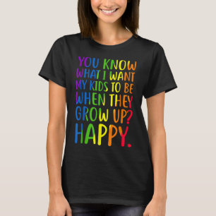 LGBT Awareness Eltern Mama Vater Gay Pride Rainbow T-Shirt