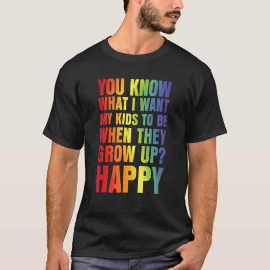 LGBT Awareness Proud Parents Mom Dad Gay Pride Rai T-Shirt (Vorderseite)