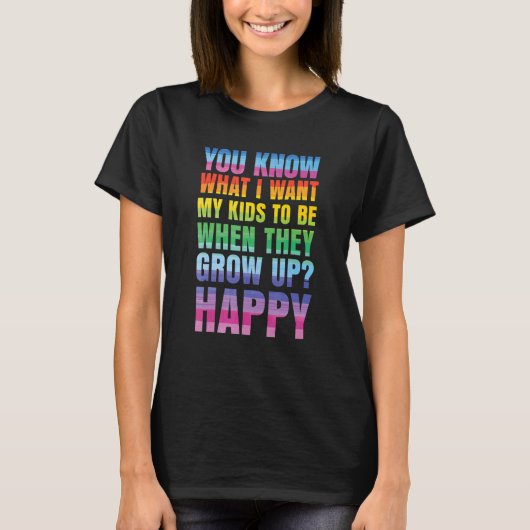 LGBT Awareness Proud Parents Mom Dad Gay Pride Rai T-Shirt (Vorderseite)
