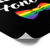 Lgbt Bachelor Party Man of Honey Gay Groom Bride W Poster (Ecke)