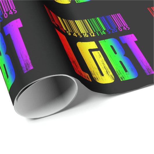 LGBT Barcode - LGBTQ Pride  Geschenkpapier (Rolleneckpunkt)