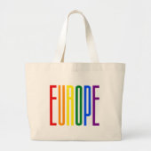 LGBT Berlin Gay Pride Rainbow Text LGBTQ Support Jumbo Stoffbeutel (Vorne)