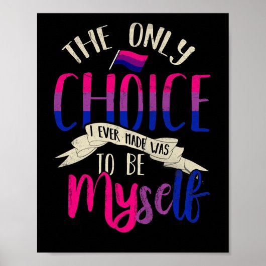 LGBT Bi Pride Proud Bisexuelle Bisexualität nur Fl Poster (Vorne)