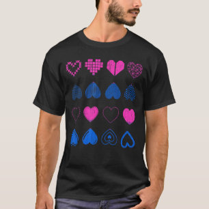 Lgbt Bisexuality Flag Herz Bi Pride Monat Bisexu T-Shirt