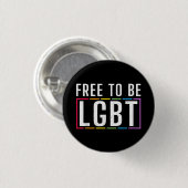 LGBT Bisexueller lesbischer Gay Pride Button (Vorne & Hinten)