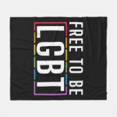 LGBT Bisexueller lesbischer Gay Pride Fleecedecke (Vorderseite (Horizontal))