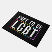 LGBT Bisexueller lesbischer Gay Pride Fußmatte (Schrägansicht)