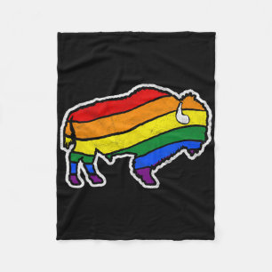 Lgbt Bison American Buffalo Outdoor und Nature Gay Fleecedecke