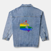 LGBT Canadian pride map  Jeansjacke (Rückseite)