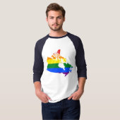 LGBT Canadian pride map T-Shirt (Vorne ganz)