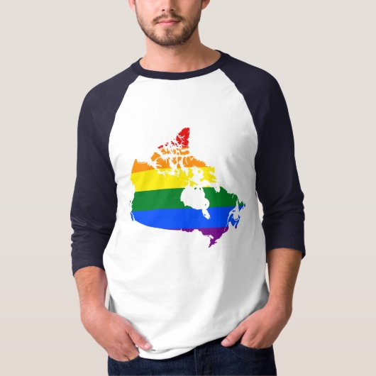 LGBT Canadian pride map T-Shirt (Vorderseite)