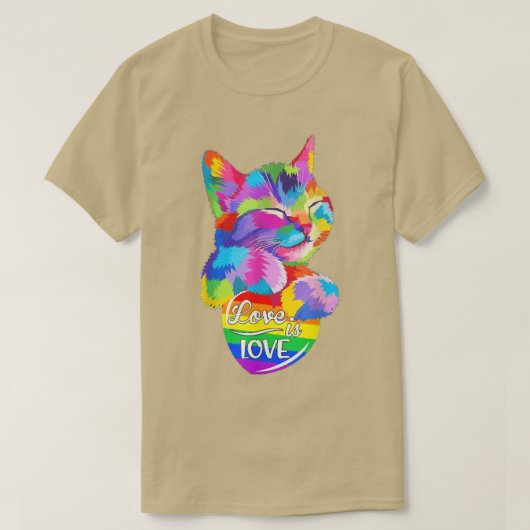 LGBt Cat Liebe ist Liebe T-Shirt (Design vorne)