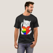LGBT China Cat Ally Animal  Pride Supporter T-Shirt (Vorne ganz)