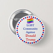 LGBT Community gegen Donald Trump Button (Vorne & Hinten)