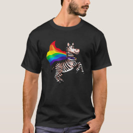 LGBT Community Prix Zebra Rainbow Flag T Shirt