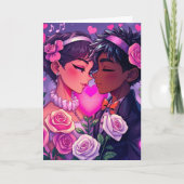 LGBT Couple Anime Personalisiert Valentinstag Karte (Vorderseite)