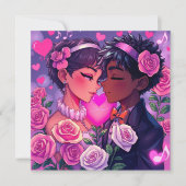 LGBT Couple Anime Personalisiert Valentinstag Karte (Vorderseite)