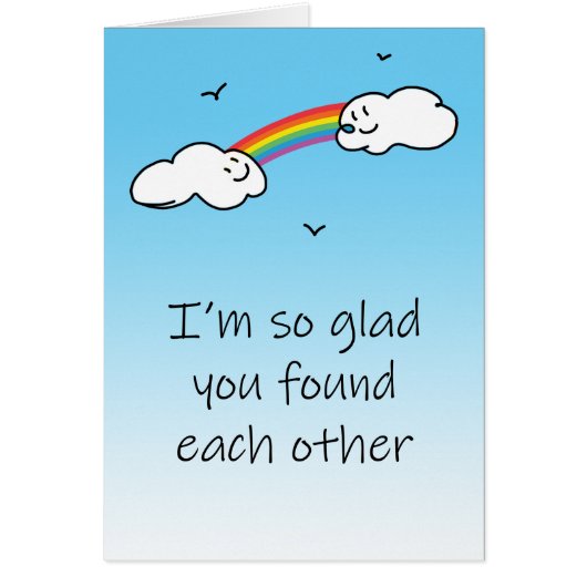 LGBT Couple Heartfelt Jahrestag | Regenbogenwolken (Vorne)