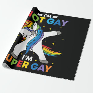 LGBT Dabbing Unicorn Im Nicht Gay Im Super Gay Pri Geschenkpapier
