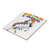LGBT Dackel Dog Unicorn Gay Pride Rainbow LGBTQ Fliese (Seite)