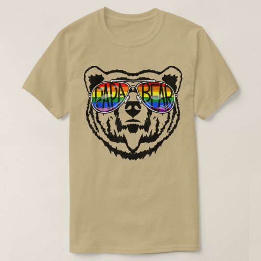 LGBT Daddy Papa Bear Gay Pride Proud Dad Father's T-Shirt (Design vorne)