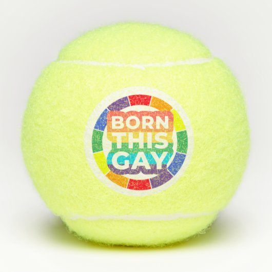 LGBT Der Monat mit Regenbogen Geboren diesen Schwu Tennisbälle (Vorderseite)