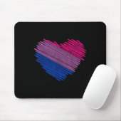 Lgbt Die Biual Pride-Flagge Herz Pride-Regenbogen Mousepad (Mit Mouse)