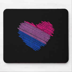 Lgbt Die Biual Pride-Flagge Herz Pride-Regenbogen Mousepad