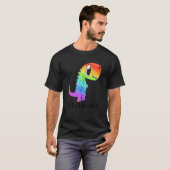 LGBT Dinosaur Rex Gay Pride Dino Allysaurus Rainbo T-Shirt (Vorne ganz)