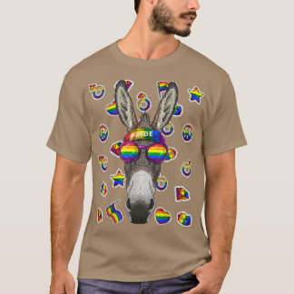 LGBT Donkey Gay Pride Monat Tierrennen Lesbisch T-Shirt